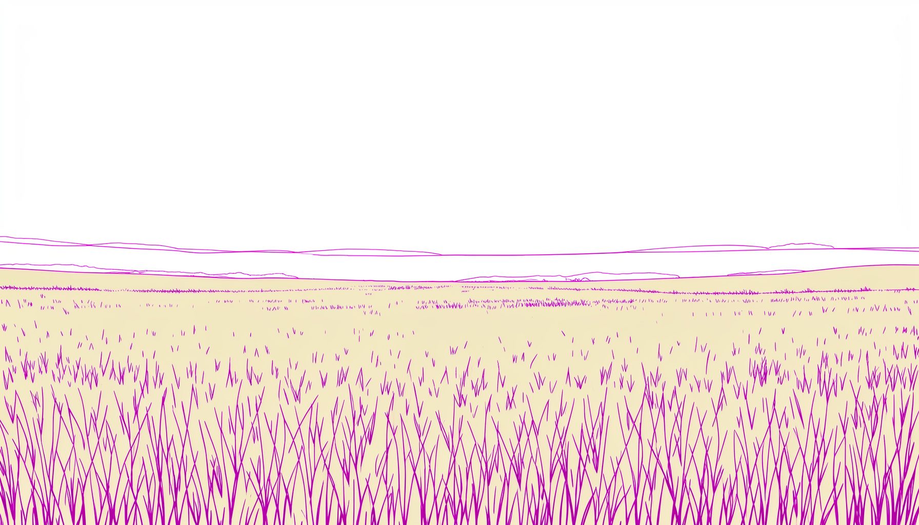 Wide open prairie landscape under a big sky, golden grasses stretching to the horizon with soft muted browns and pale blues